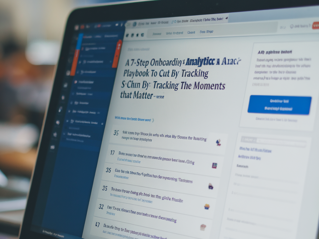 A 7-step onboarding analytics playbook to cut SaaS churn by tracking the moments that matter
