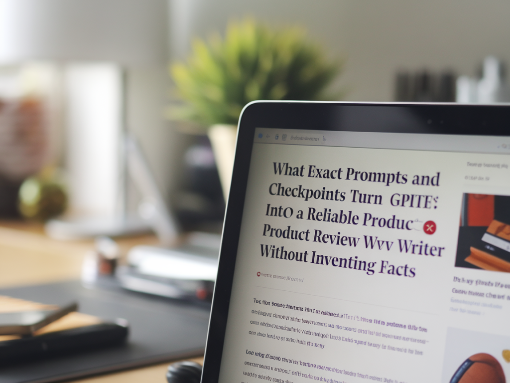 What exact prompts and checkpoints turn gpt into a reliable product review writer without inventing facts
