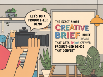 The exact short-form creative brief that gets tiktok creators to deliver product-led demos that convert