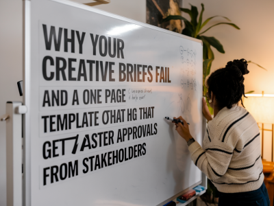 Why your creative briefs fail and a one-page template that gets faster approvals from stakeholders