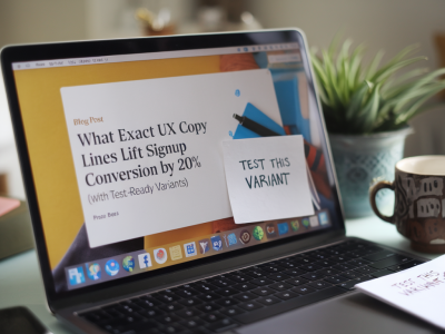 What exact ux copy lines lift signup conversion by 20% (with test-ready variants)