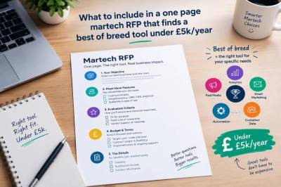 What to include in a one-page martech RFP that finds a best-of-breed tool under £5k/year