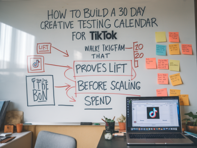 How to build a 30-day creative testing calendar for tiktok that proves lift before scaling spend